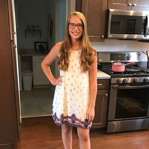 White Floral Shift Dress